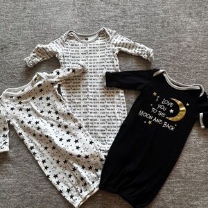 Baby Sleep Gowns with Star and Moon Designs